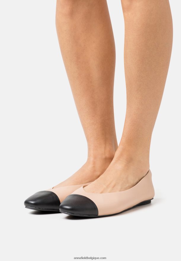 femmes ballerines cuir beige Anna FieldNHH26B2116