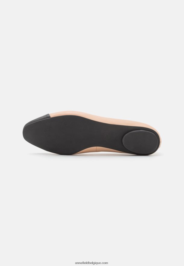 femmes ballerines cuir beige Anna FieldNHH26B2116