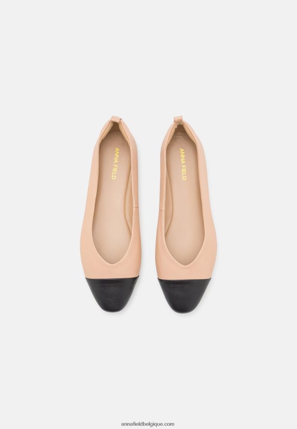 femmes ballerines cuir beige Anna FieldNHH26B2116