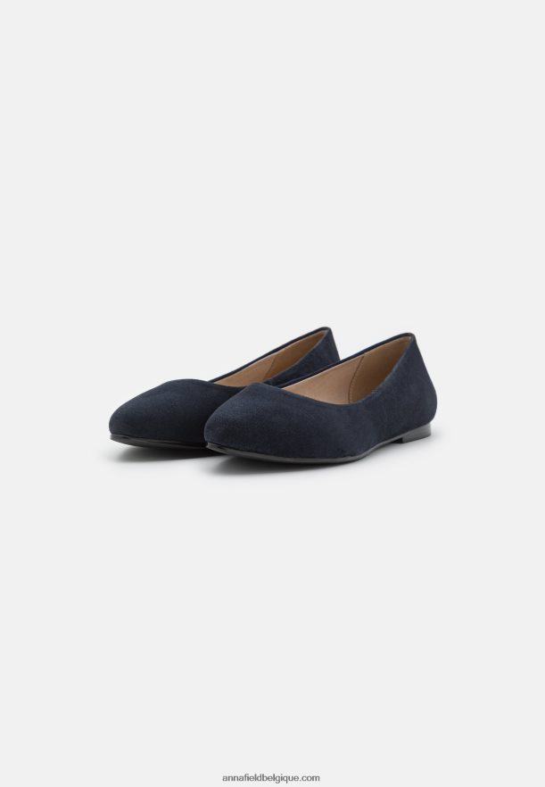 femmes ballerines cuir bleu foncé Anna FieldNHH26B2084