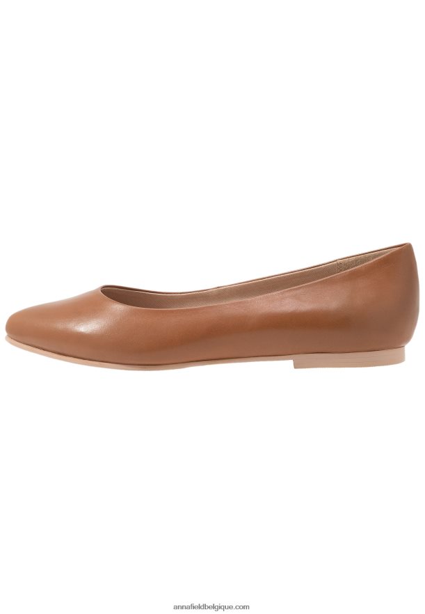 femmes ballerines cuir cognac Anna FieldNHH26B2066