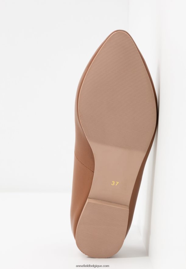 femmes ballerines cuir cognac Anna FieldNHH26B2066