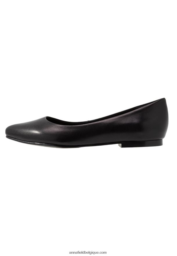 femmes ballerines cuir noir Anna FieldNHH26B2077