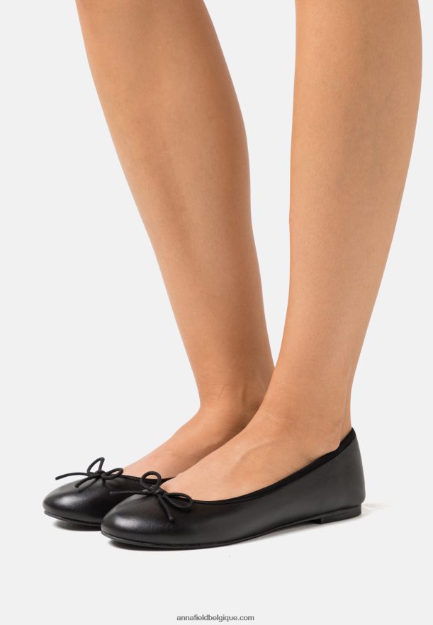femmes ballerines cuir noir Anna FieldNHH26B2113