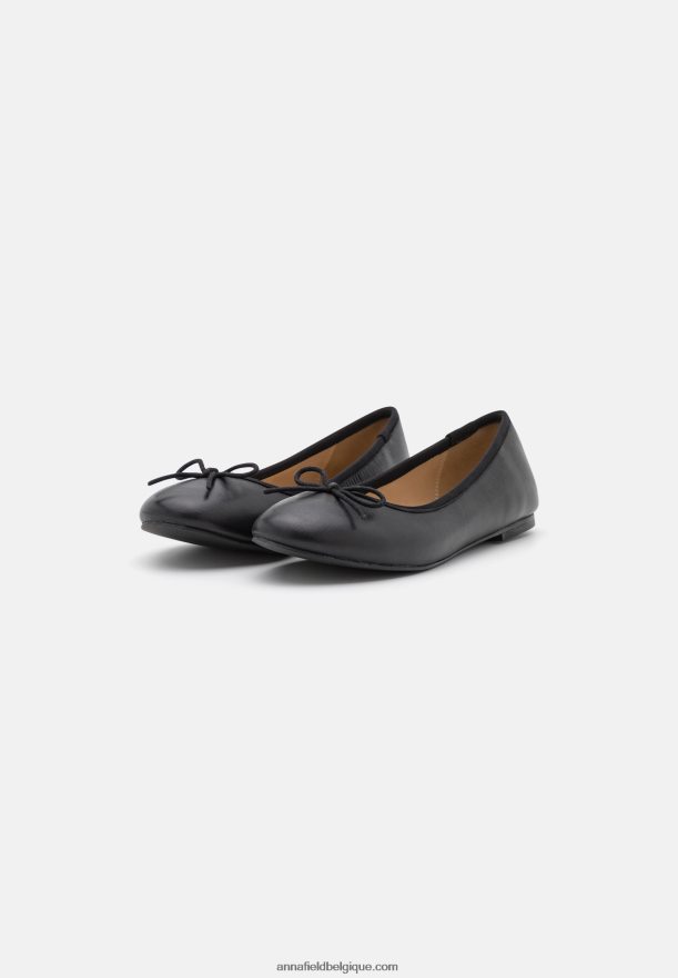 femmes ballerines cuir noir Anna FieldNHH26B2113