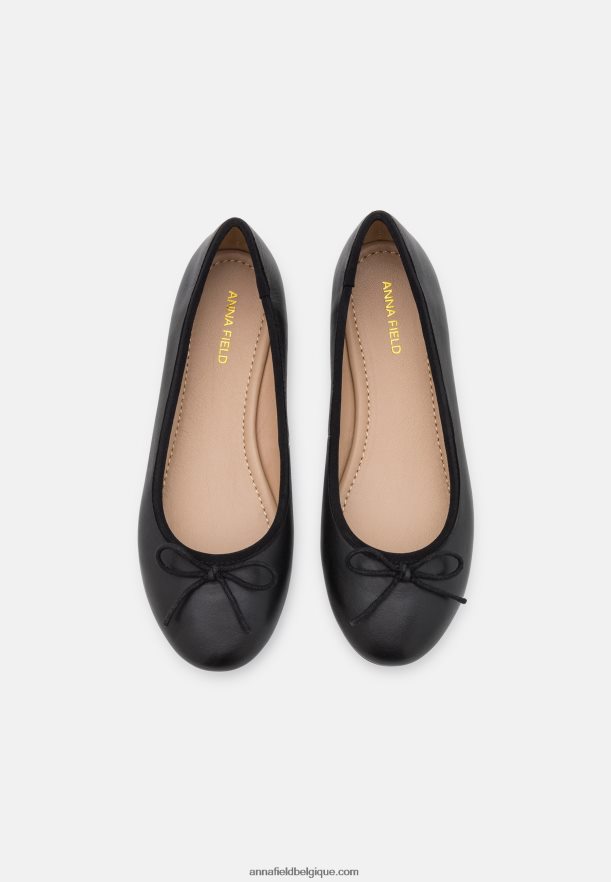 femmes ballerines cuir noir Anna FieldNHH26B2113