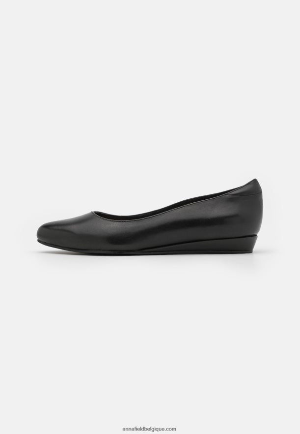 femmes ballerines cuir noir Anna FieldNHH26B2119