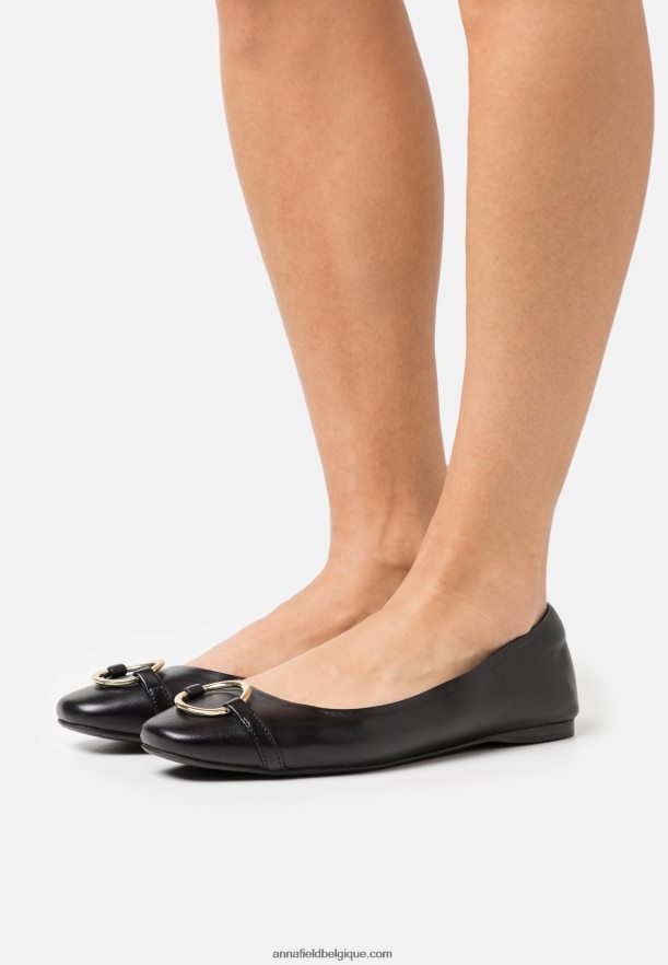 femmes ballerines cuir noir Anna FieldNHH26B2145