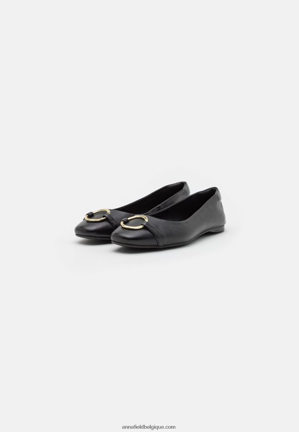 femmes ballerines cuir noir Anna FieldNHH26B2145