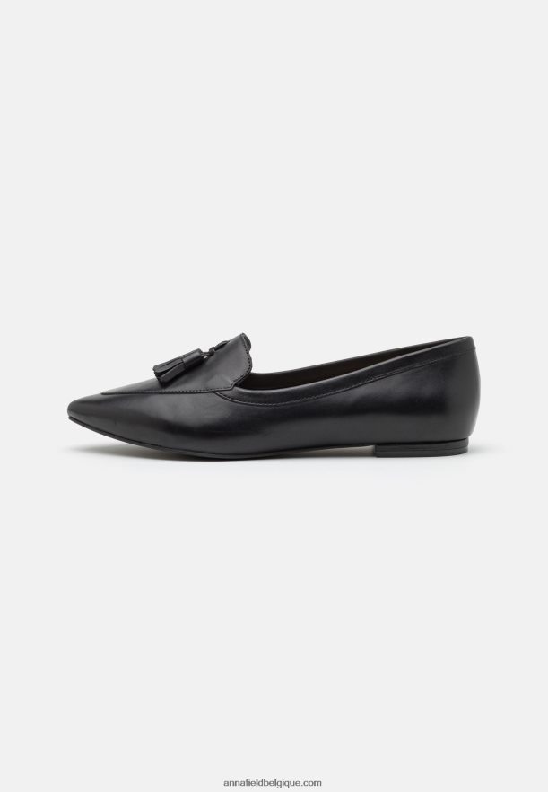 femmes ballerines cuir noir Anna FieldNHH26B2151