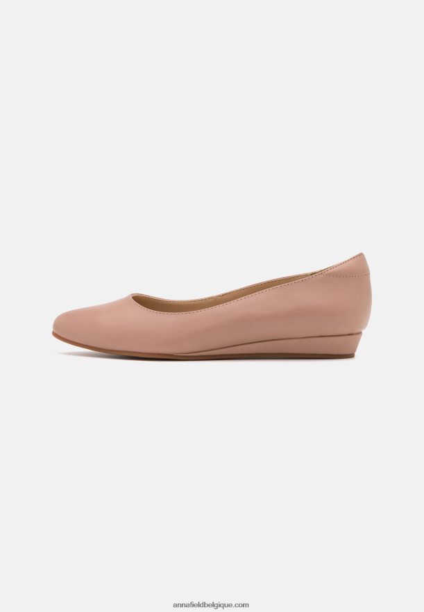 femmes ballerines cuir rose clair Anna FieldNHH26B2128