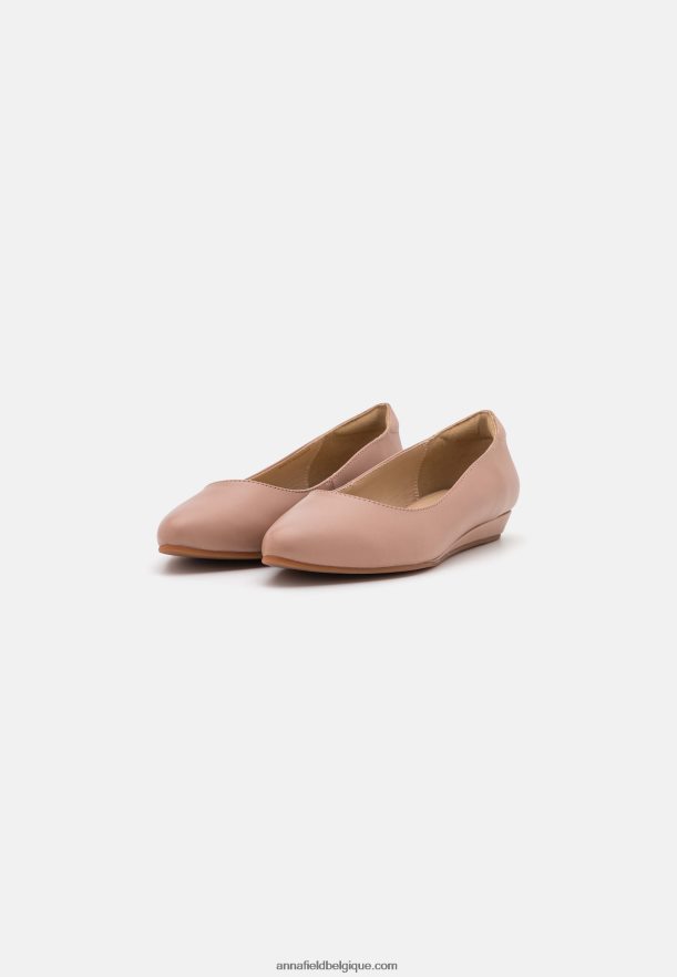 femmes ballerines cuir rose clair Anna FieldNHH26B2128