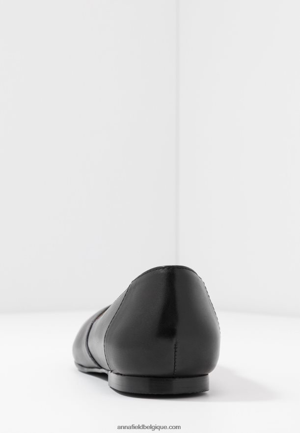 femmes ballerines en cuir ballerines noir Anna FieldNHH26B2090