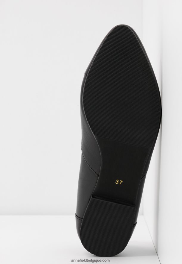femmes ballerines en cuir ballerines noir Anna FieldNHH26B2090