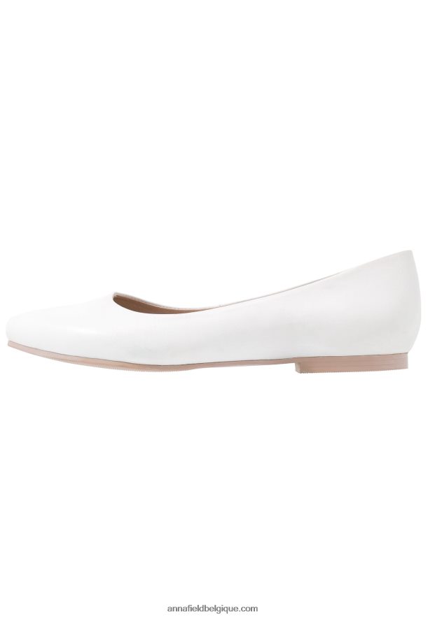 femmes ballerines en cuir blanc Anna FieldNHH26B2072