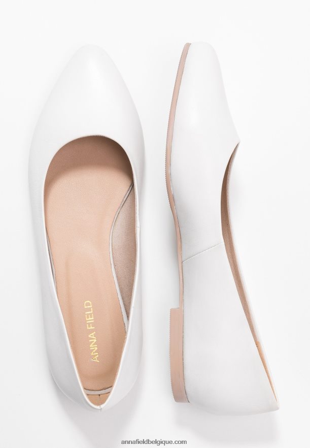 femmes ballerines en cuir blanc Anna FieldNHH26B2072