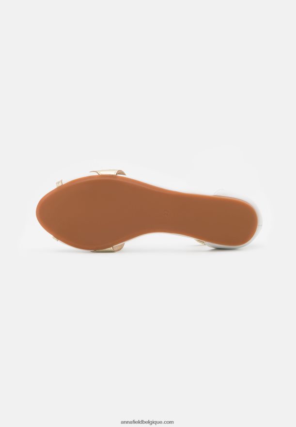 femmes ballerines peeptoe cuir blanc Anna FieldNHH26B2087