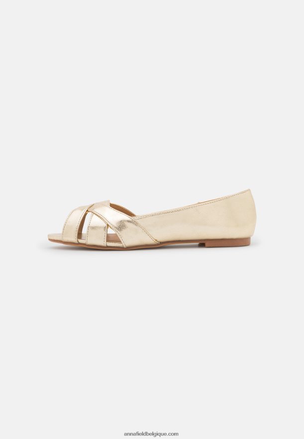 femmes ballerines peeptoe dorées Anna FieldNHH26B2103