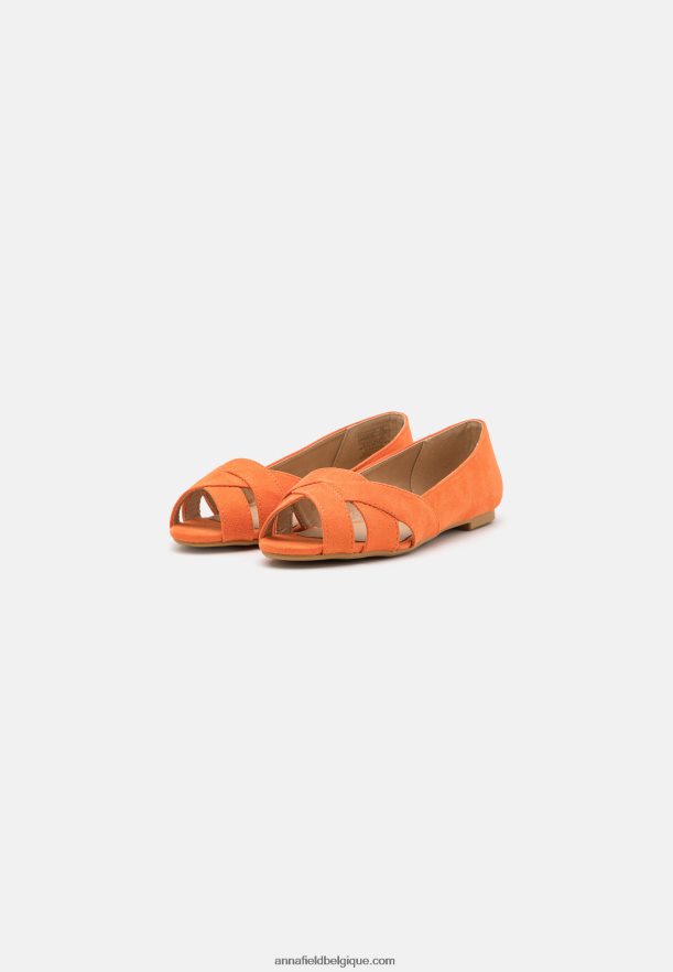 femmes ballerines peeptoe orange Anna FieldNHH26B2153