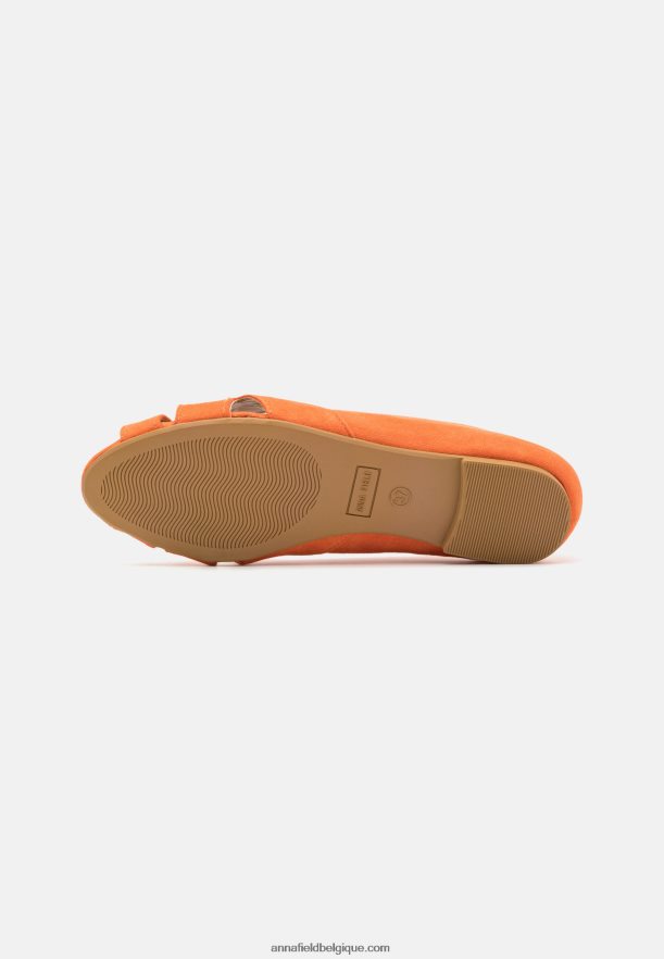 femmes ballerines peeptoe orange Anna FieldNHH26B2153