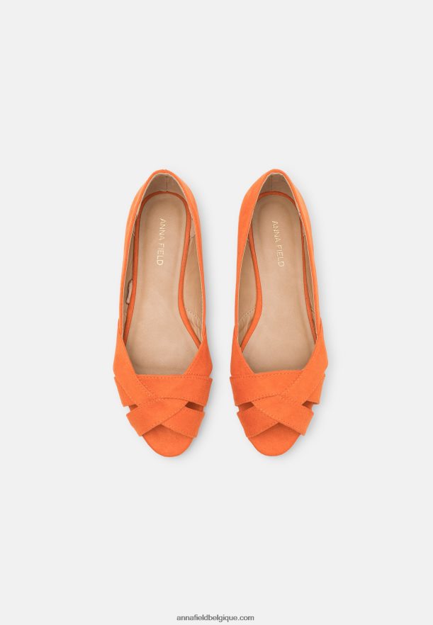 femmes ballerines peeptoe orange Anna FieldNHH26B2153