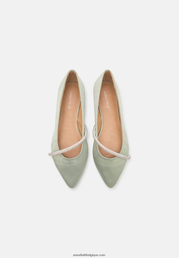 femmes ballerines vertes Anna FieldNHH26B2150