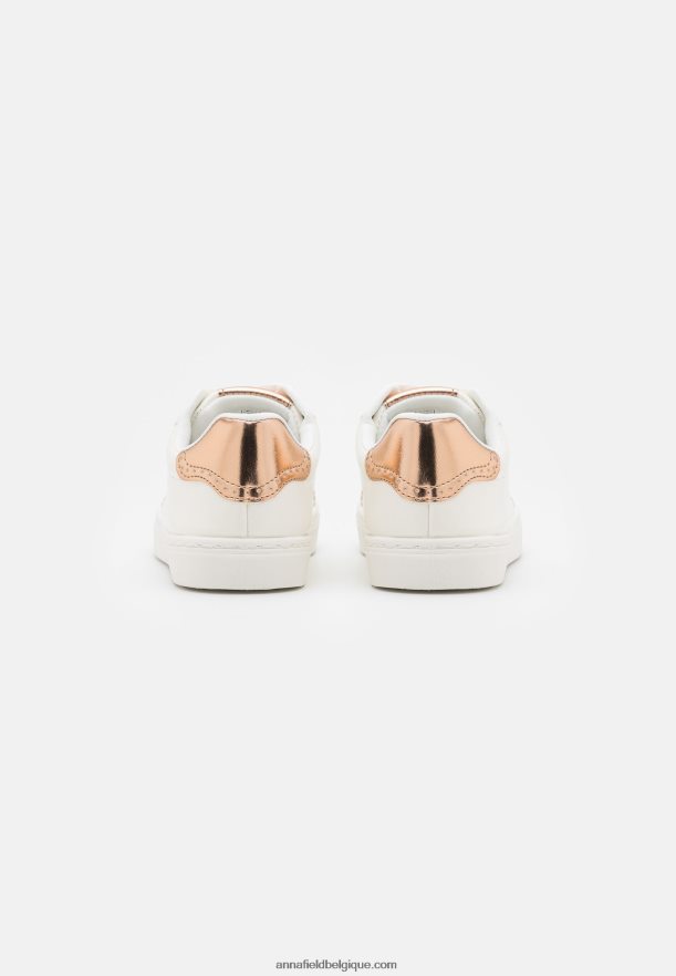 femmes baskets blanc/doré rose Anna FieldNHH26B1178