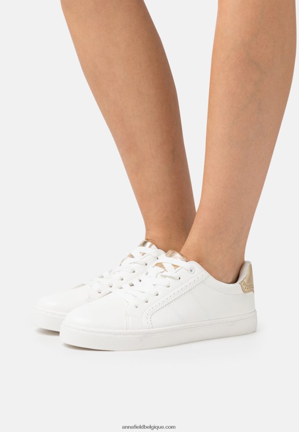 femmes baskets blanc/or Anna FieldNHH26B1204