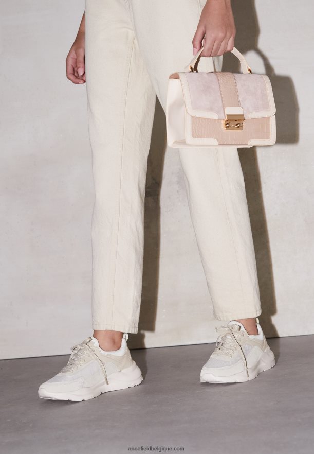 femmes baskets en cuir beiges Anna FieldNHH26B1175