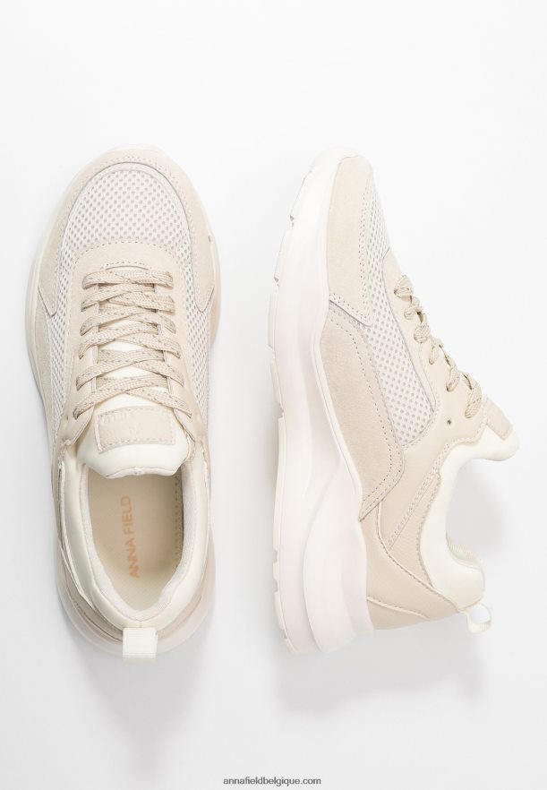 femmes baskets en cuir beiges Anna FieldNHH26B1175
