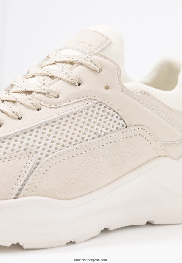 femmes baskets en cuir beiges Anna FieldNHH26B1175