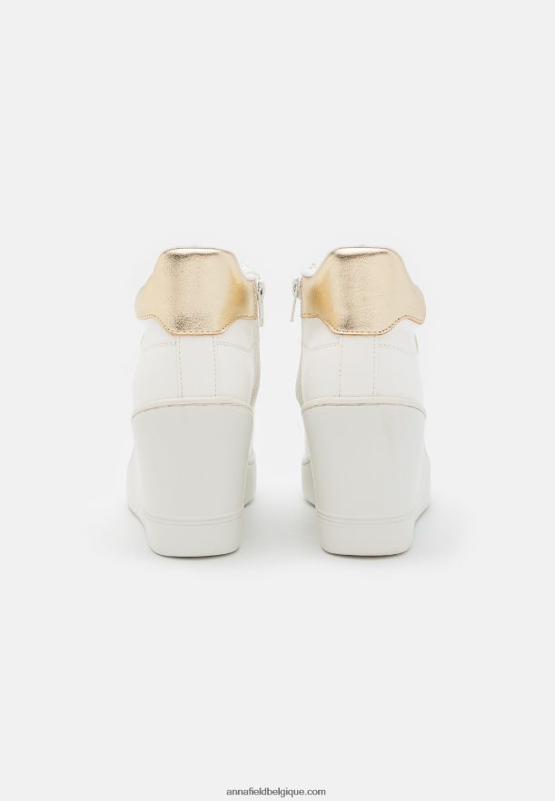femmes baskets montantes blanc/or Anna FieldNHH26B1231
