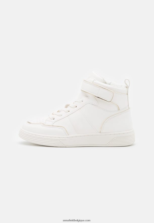 femmes baskets montantes blanc/or Anna FieldNHH26B1234