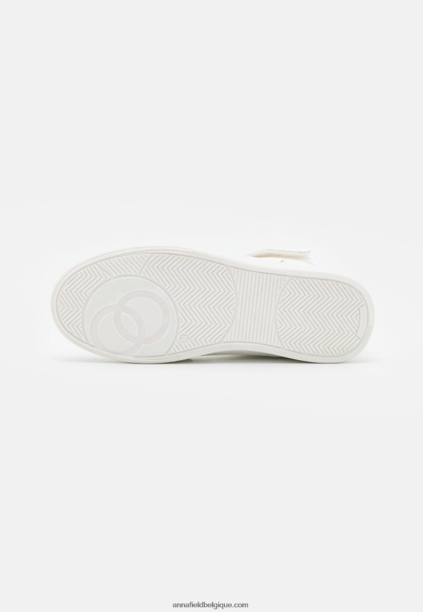 femmes baskets montantes blanc/or Anna FieldNHH26B1234