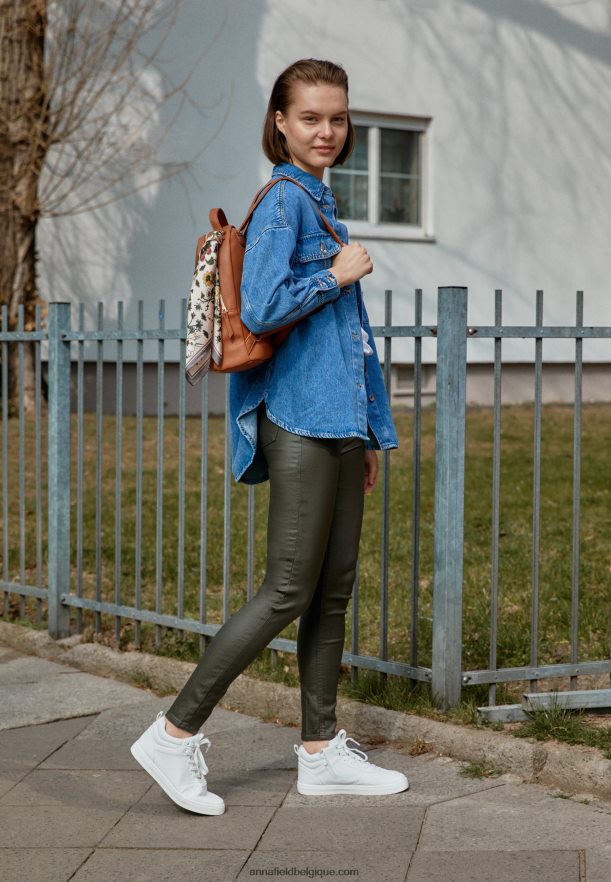 femmes baskets montantes blanches Anna FieldNHH26B1233