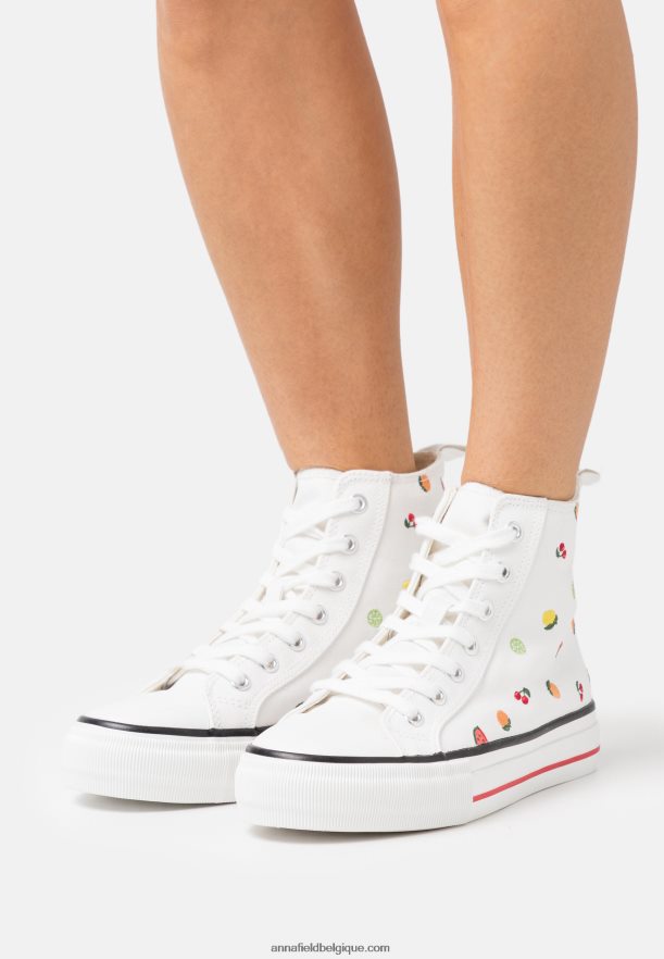 femmes baskets montantes blanches Anna FieldNHH26B1240