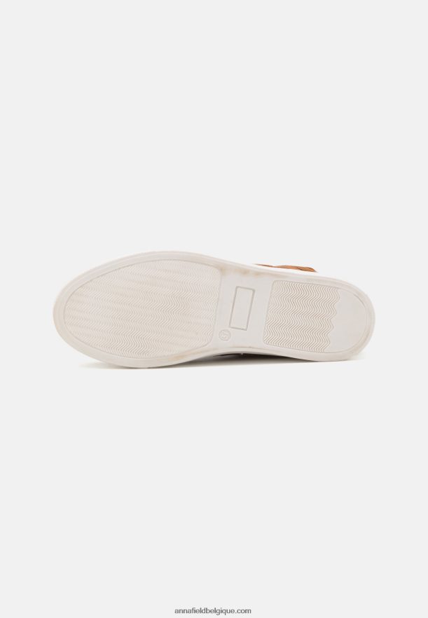 femmes baskets montantes cuir cognac Anna FieldNHH26B1238