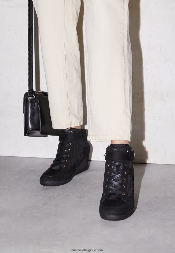 femmes baskets montantes noires Anna FieldNHH26B1228