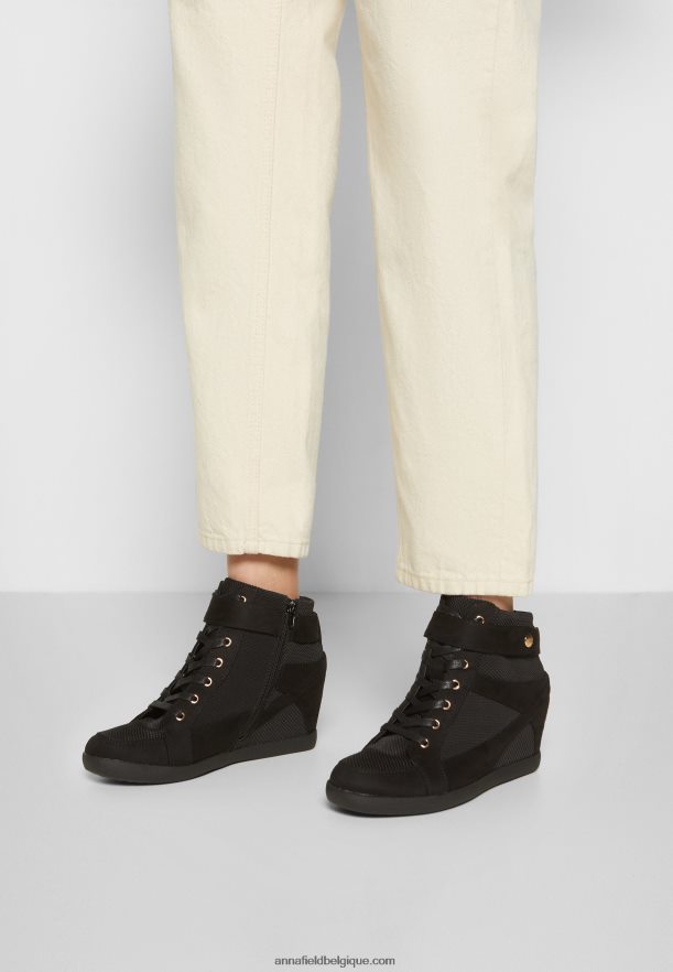 femmes baskets montantes noires Anna FieldNHH26B1228