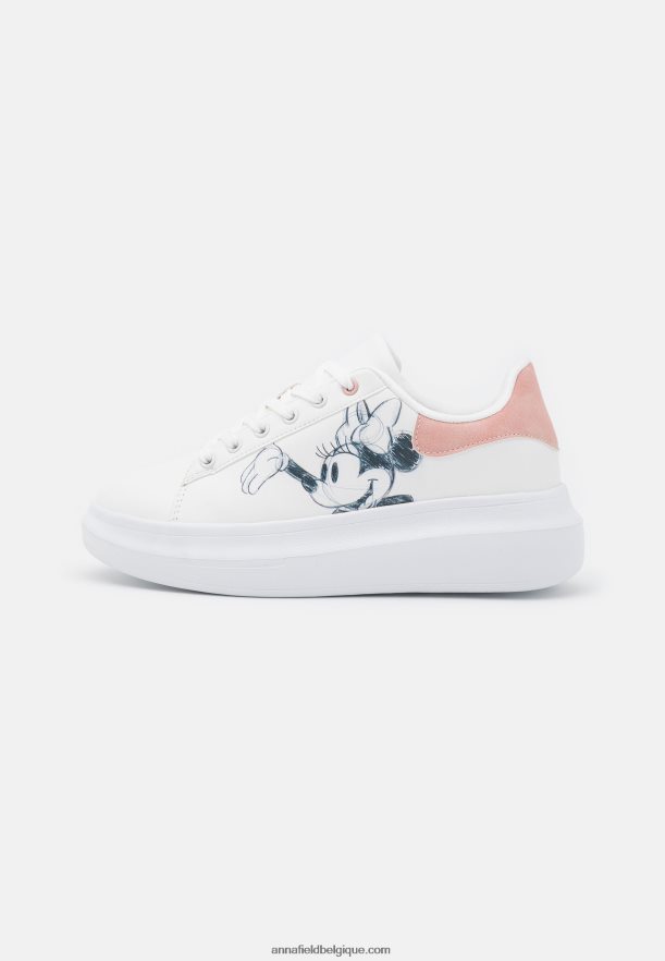 femmes disney baskets mickey mouse blanc/rose clair Anna FieldNHH26B1207