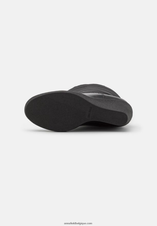 femmes botte d'hiver bottes compensées noir Anna FieldNHH26B2253