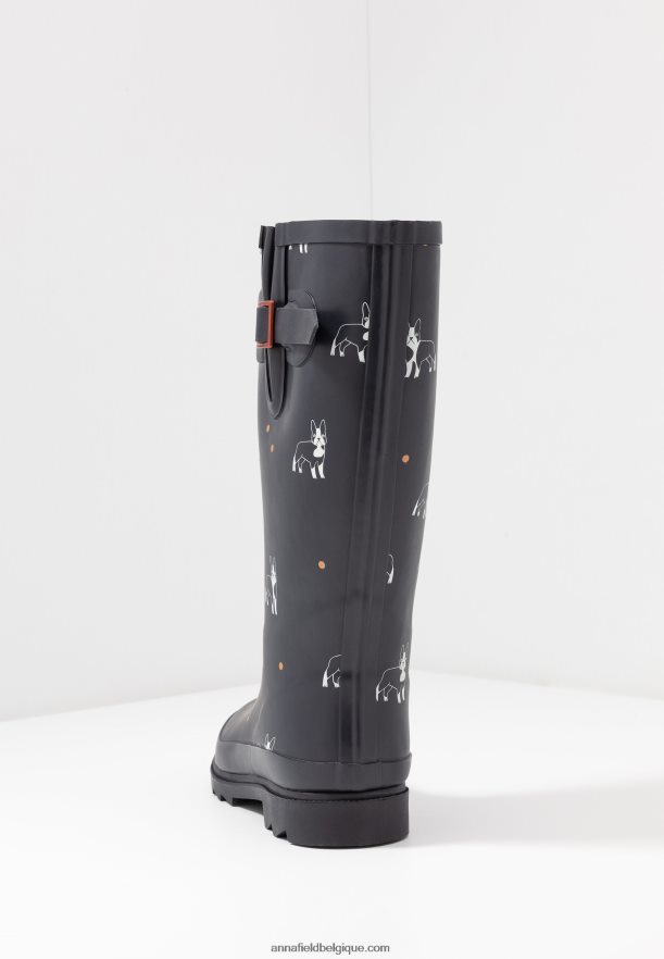 femmes bottes en caoutchouc bleu foncé Anna FieldNHH26B2265