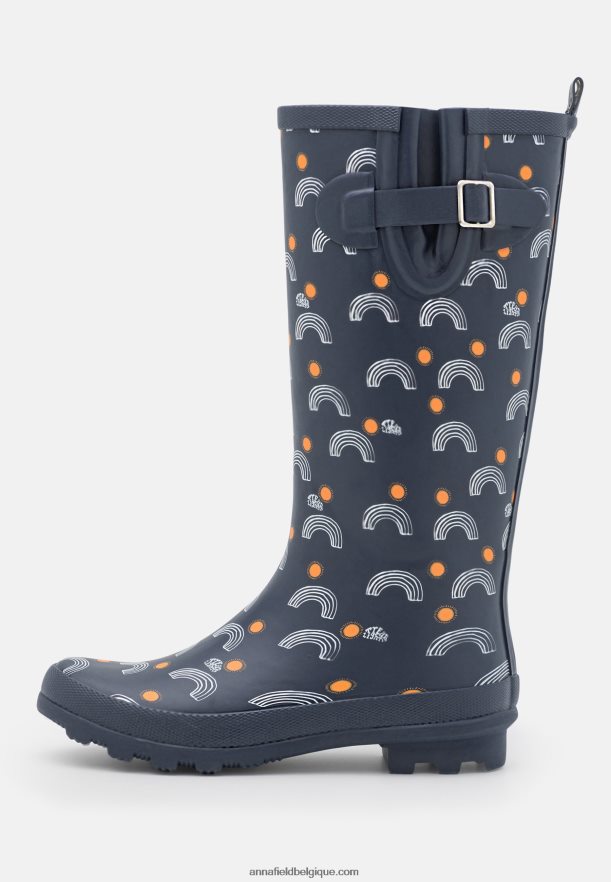 femmes bottes en caoutchouc bleu foncé Anna FieldNHH26B2268