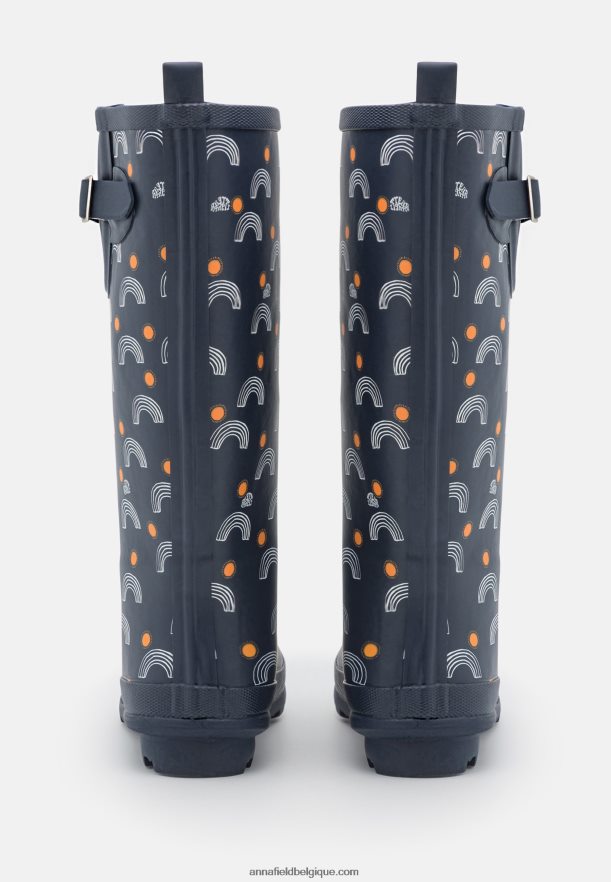 femmes bottes en caoutchouc bleu foncé Anna FieldNHH26B2268