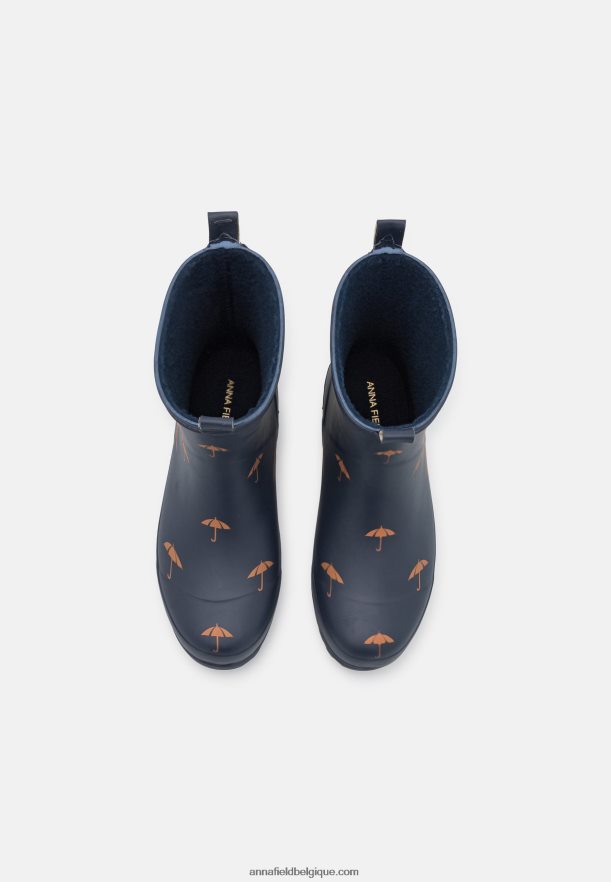 femmes bottes en caoutchouc bleu foncé Anna FieldNHH26B2273
