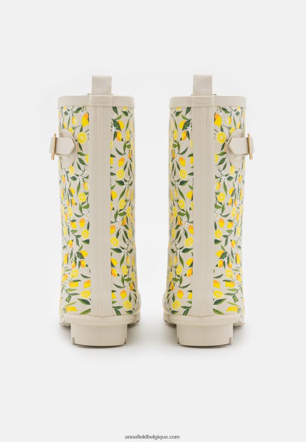 femmes bottes en caoutchouc jaune/beige Anna FieldNHH26B2269