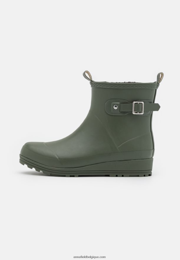 femmes bottes en caoutchouc vert foncé Anna FieldNHH26B2272