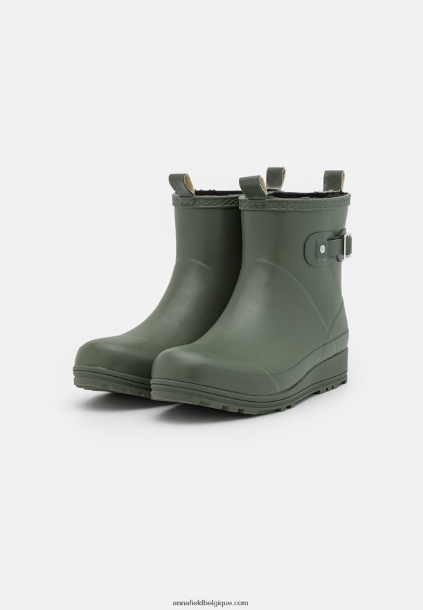 femmes bottes en caoutchouc vert foncé Anna FieldNHH26B2272