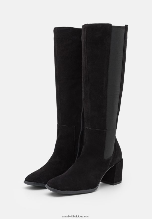 femmes bottes en cuir noir Anna FieldNHH26B2200