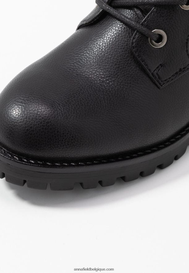 femmes bottes à lacets noires Anna FieldNHH26B2222